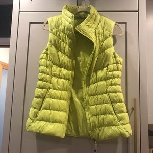 Athleta down vest. Lime green !!